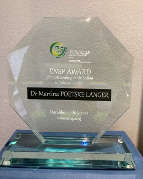 ENSP Award for outstanding contribution to Tobacco Control 2022